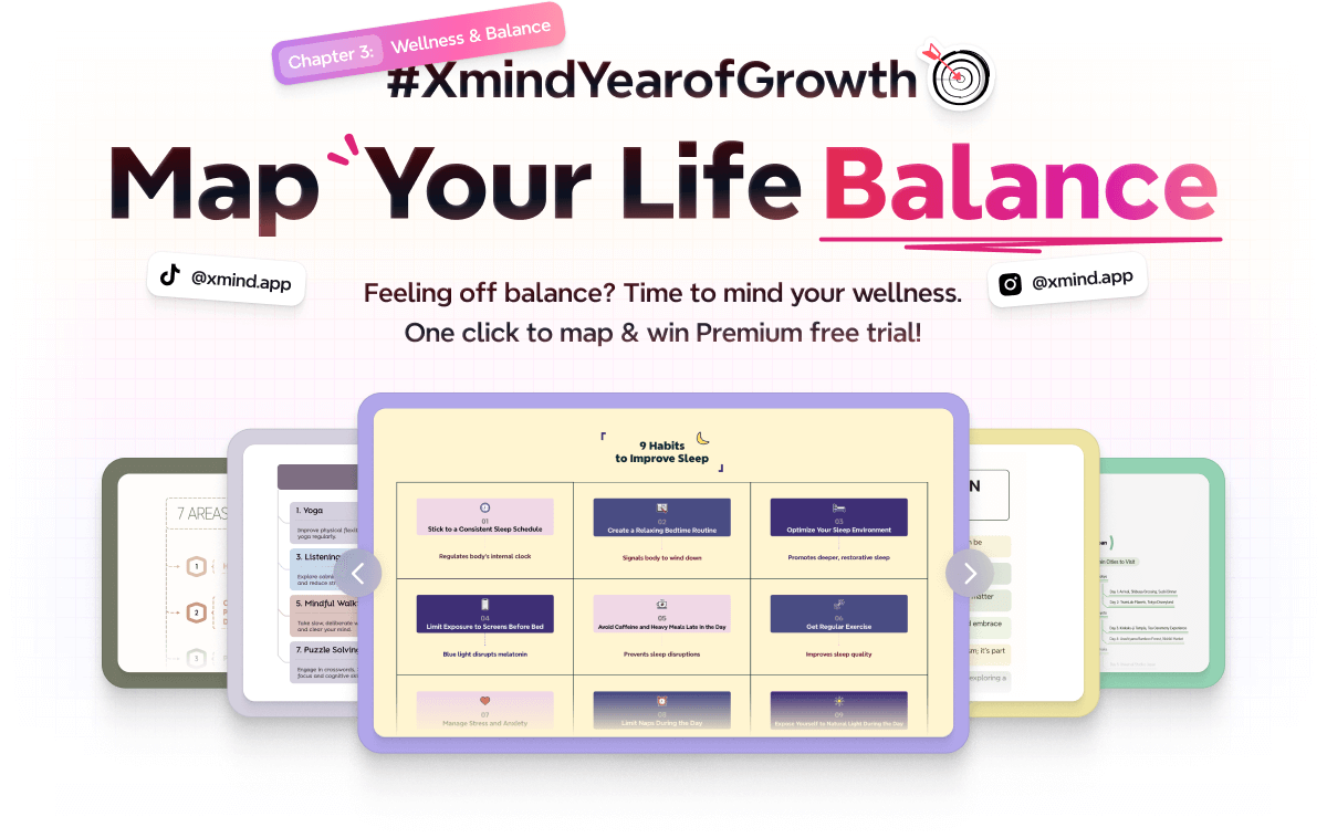 Map your life balance with Xmind