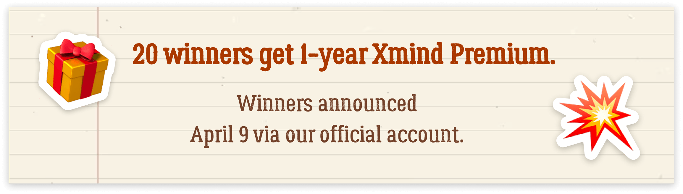 Winner announced April 9 via our official account