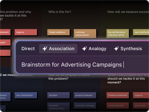 Solo, free-flow, or multi-angle brainstorming