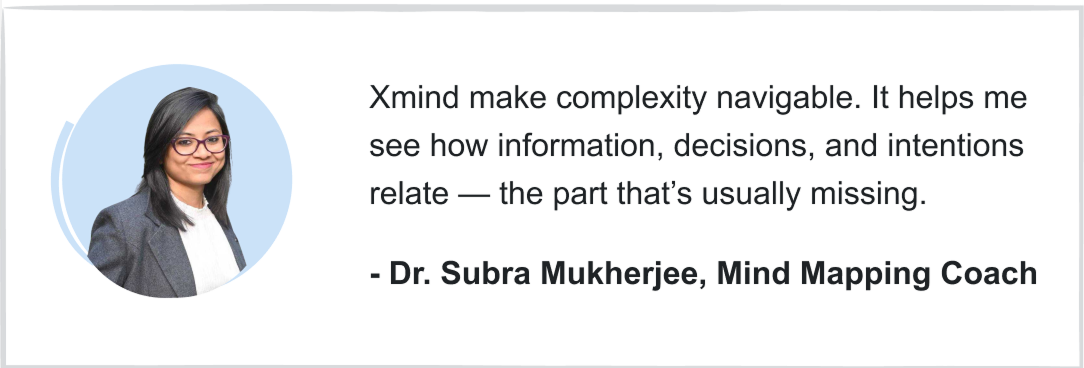 Xmind helps me to turn chaotic production experience into a structured visual system, so I can refine my workflows at a glance.